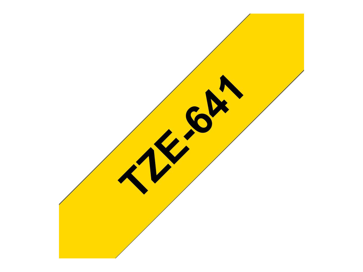 Brother | TZe-641 Laminated Tape | Black On Yellow | TZe | 8 m | 1.8 cm - Image 4