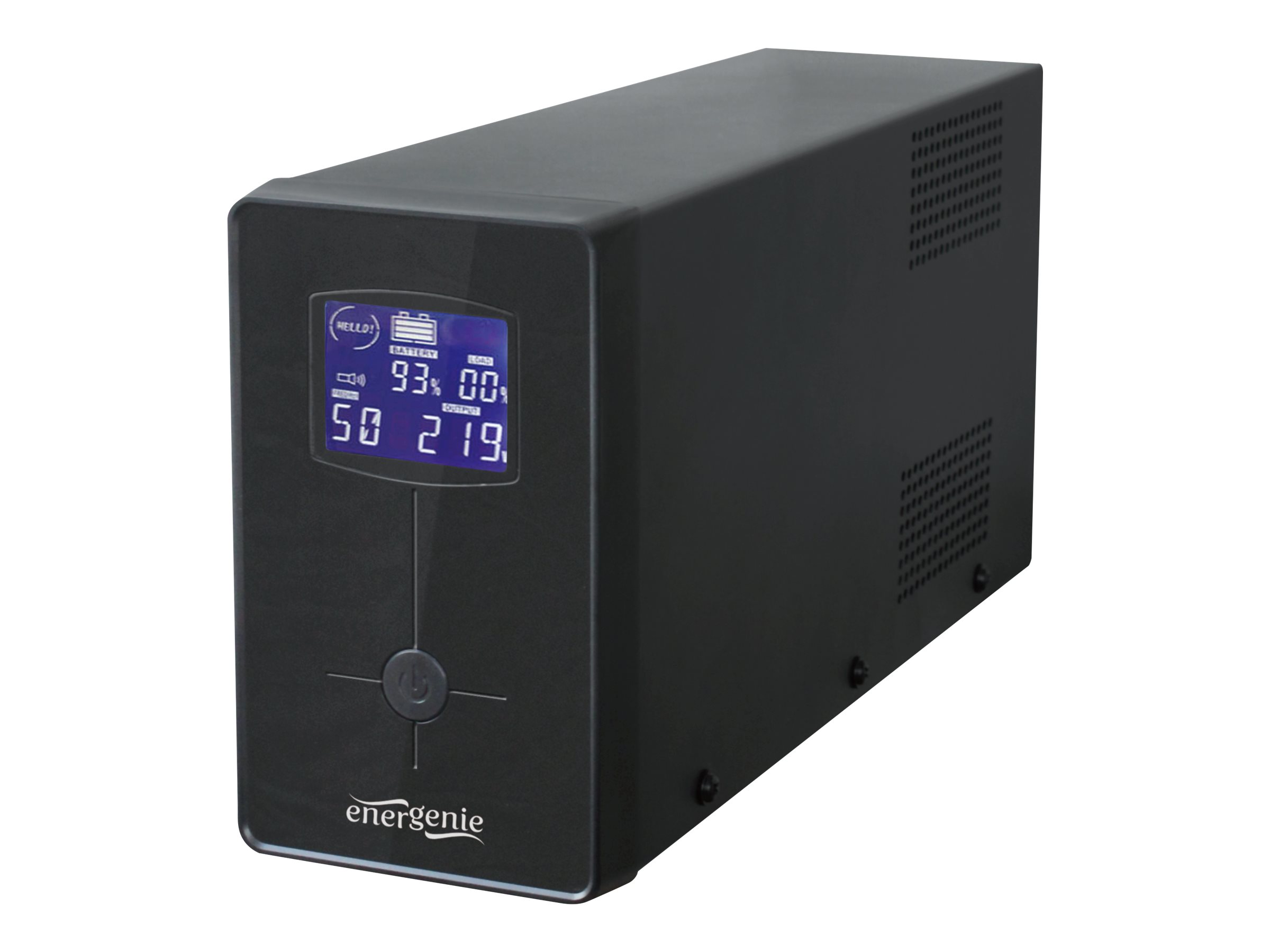 EnerGenie UPS with USB and LCD display, Black | EG-UPS-034 | 1500 VA | 900 W - Image 2