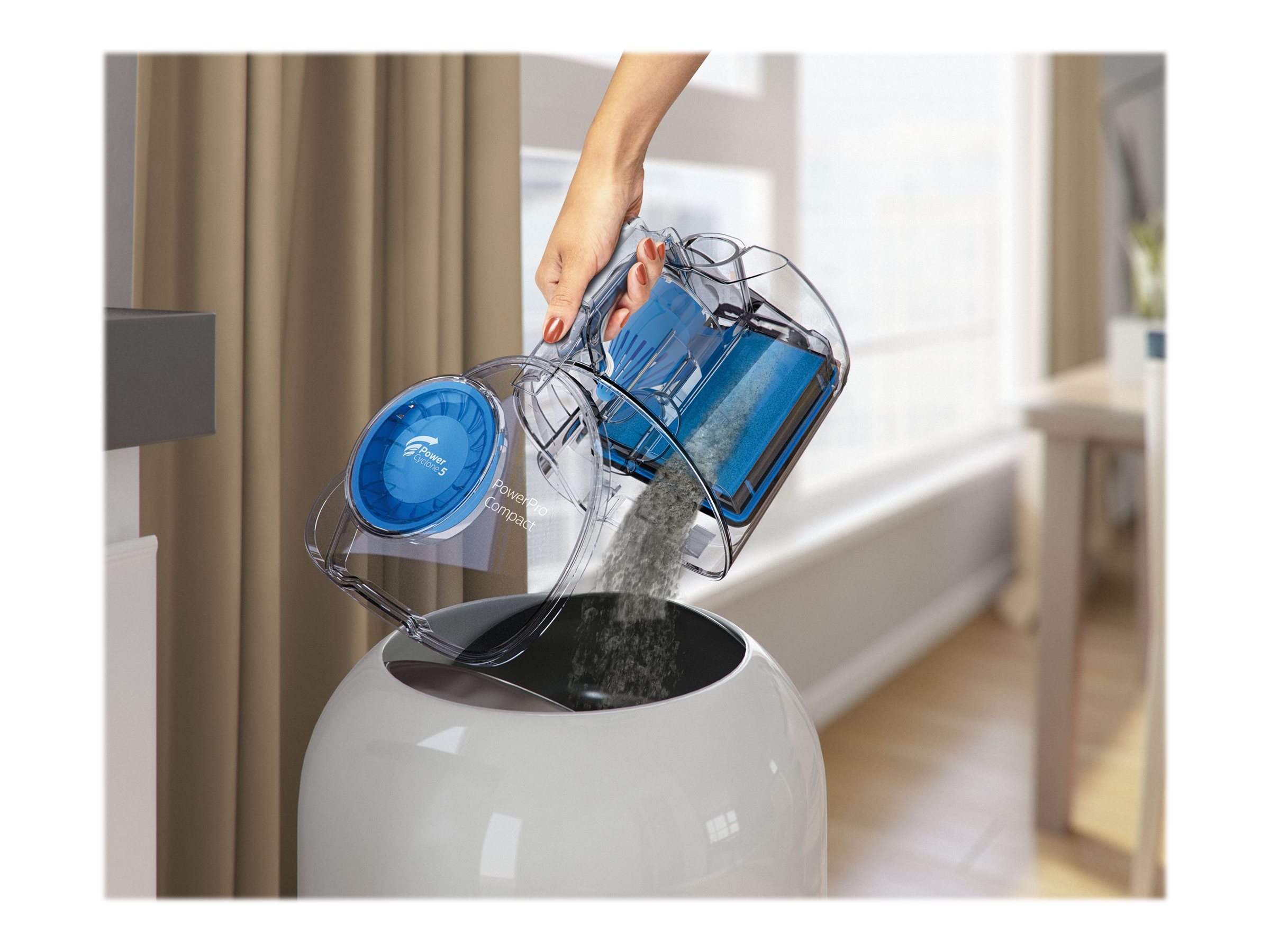 Philips | Vacuum cleaner | FC9334/09 PowerPro Compact | Bagless | Power 900 W | Dust capacity 1.5 L | Opal Green - Image 6