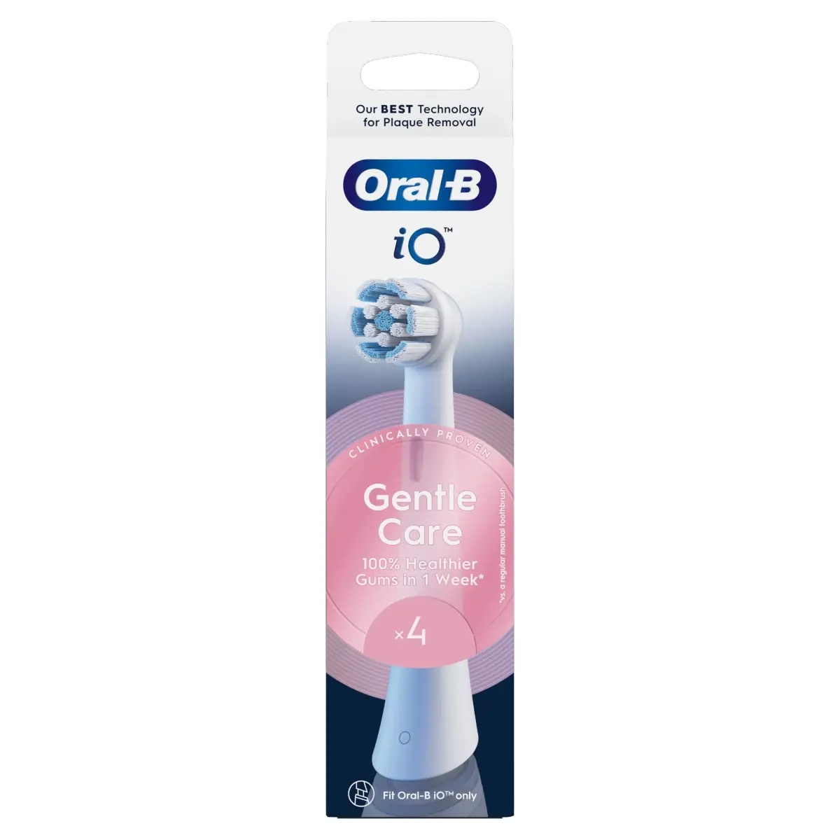 Oral-B | Replaceable toothbrush heads | iO Gentle Care | Heads | For adults | Number of brush heads included 4 | Number of teeth brushing modes Does not apply | White - Image 2