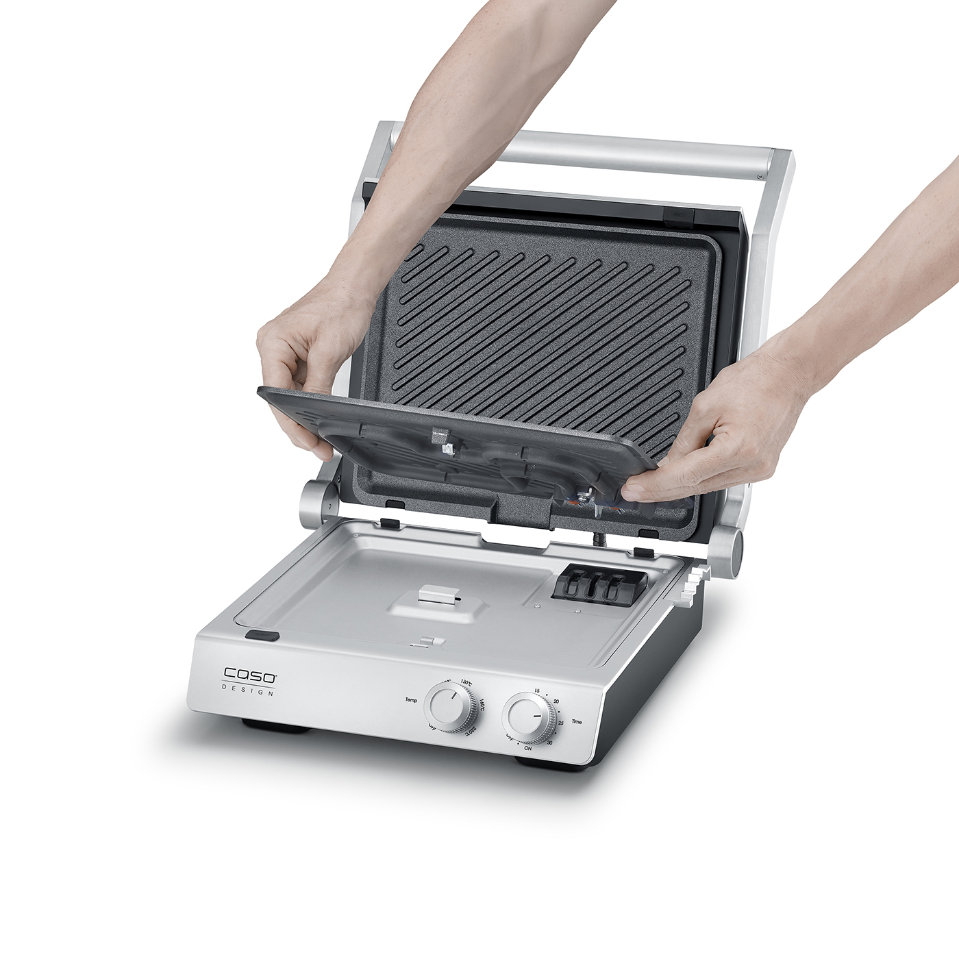 Caso Double Contact Grill | SteakChef | Contact grill | 2000 W | Stainless Steel - Image 4