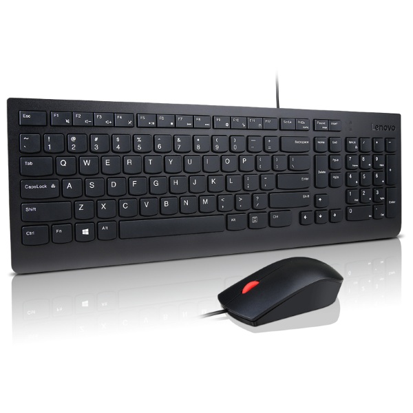 Lenovo Essential | Keyboard and Mouse Combo | Wired | US Euro | Black