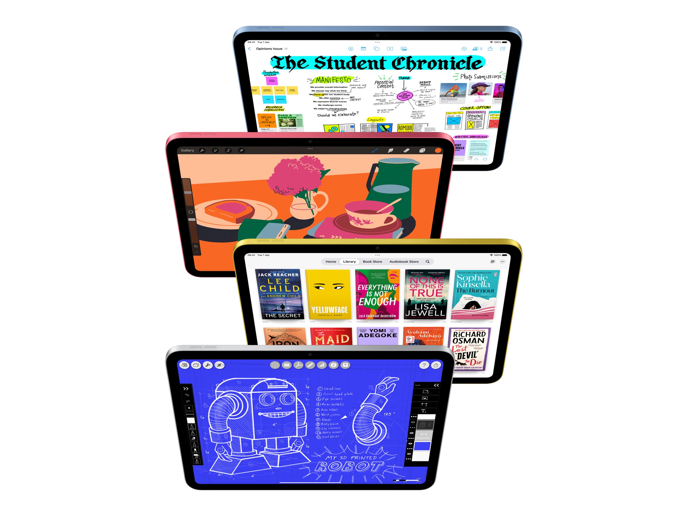 Apple | iPad | 11 " | Silver | IPS, Liquid Retina | 2360 x 1640 pixels | Apple A16 | 256 GB | Wi-Fi | Front camera | 12 MP | Rear camera | 12 MP | Bluetooth | 5.3 | iPadOS | USB-C charging cable - Image 3