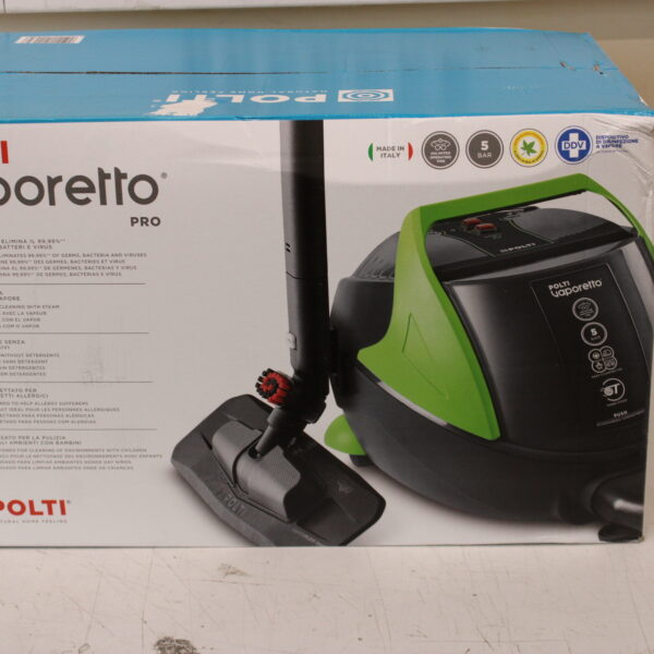 SALE OUT. SALE OUT. Polti | Steam cleaner | PTEU0280 Vaporetto Pro 95_Turbo Flexi | Power 1100 W | Steam pressure 5 bar | Water tank capacity 1.3 L | Black/Green | DAMAGED PACKAGING
