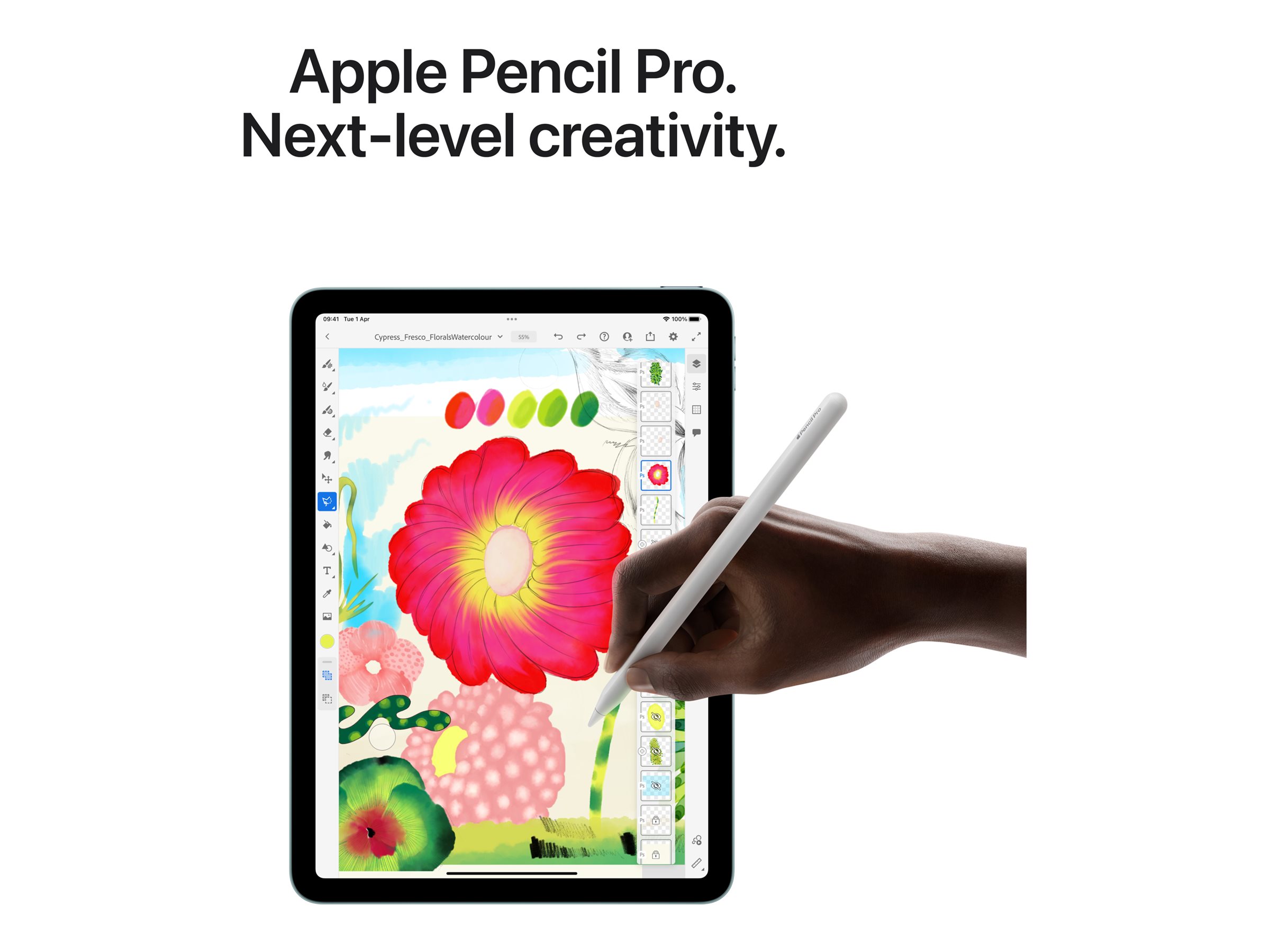 Apple | iPad Air Wi-Fi + Cellular | 11 " | Starlight | IPS | 2360 x 1640 pixels | Apple M3 | 8 GB | 256 GB | 3G | 4G | 5G | Wi-Fi | Front camera | 12 MP | Rear camera | 12 MP | Bluetooth | 5.3 | iPadOS | USB-C charging cable - Image 5