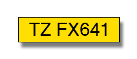 Brother | TZ-FX641 Flexible ID Laminated Tape | Black on Yellow | TZe | 8 m | 1.8 cm - Image 2