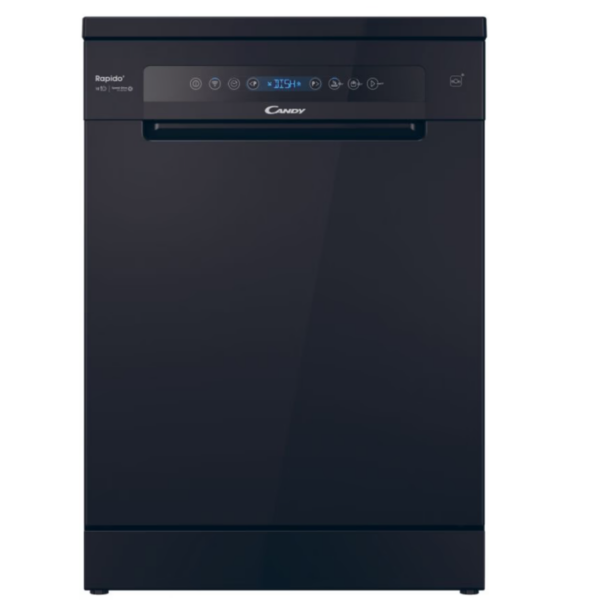 Dishwasher | CF 5C6F0B | Free standing | Width 59.7 cm | Number of place settings 15 | Number of programs 8 | Energy efficiency class C | Display | Black