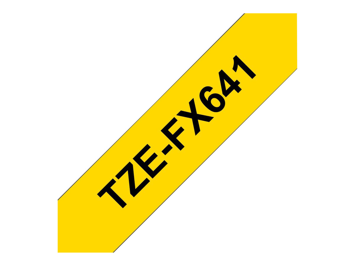 Brother | TZ-FX641 Flexible ID Laminated Tape | Black on Yellow | TZe | 8 m | 1.8 cm - Image 8
