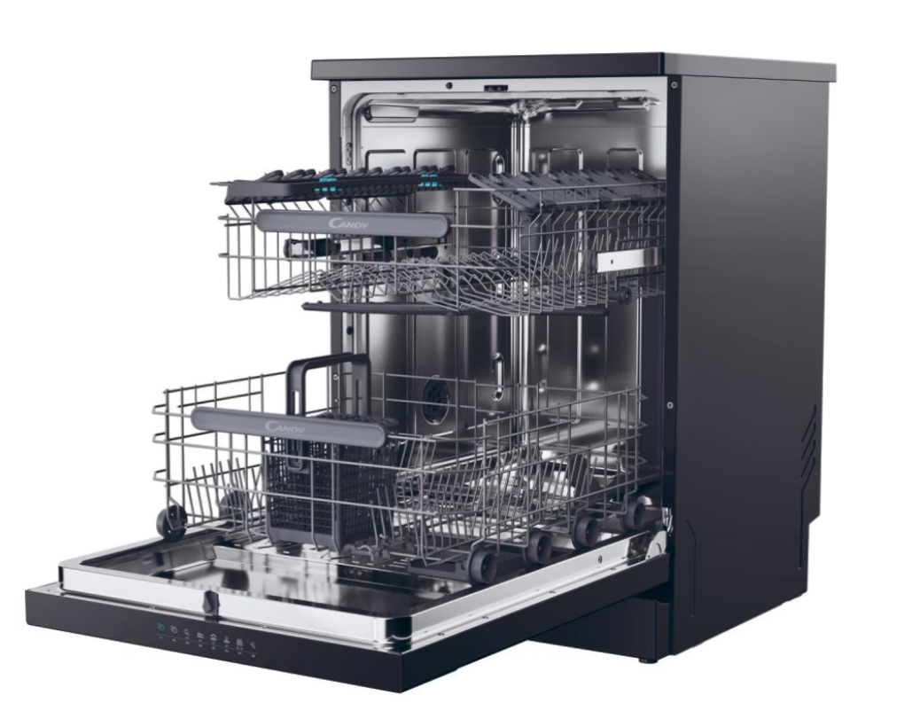 Dishwasher | CF 5C6F0B | Free standing | Width 59.7 cm | Number of place settings 15 | Number of programs 8 | Energy efficiency class C | Display | Black - Image 8