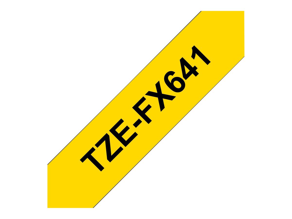 Brother | TZ-FX641 Flexible ID Laminated Tape | Black on Yellow | TZe | 8 m | 1.8 cm - Image 13
