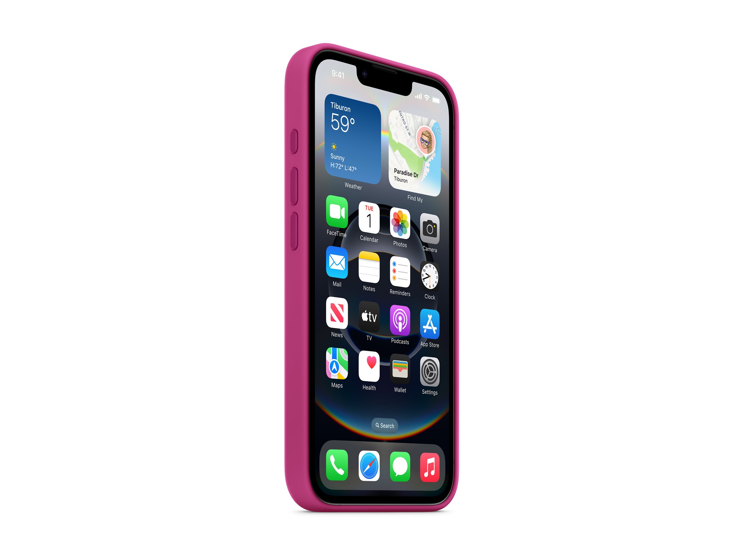 Apple iPhone 16e Silicone Case – Fuchsia | Apple - Image 2