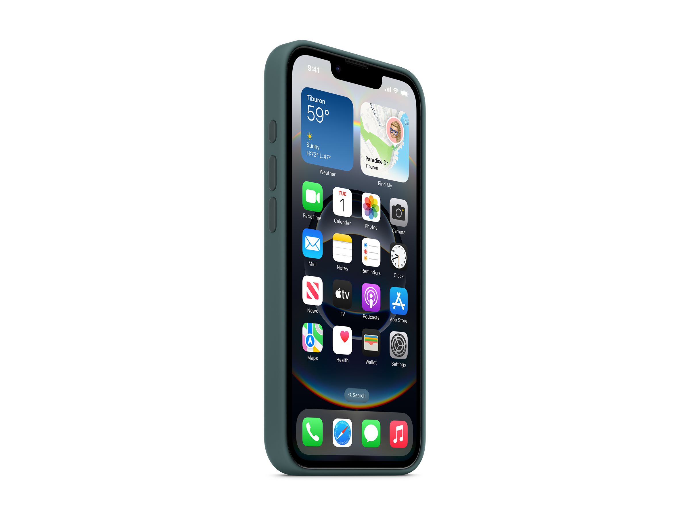 Apple iPhone 16e Silicone Case – Lake Green | Apple - Image 2