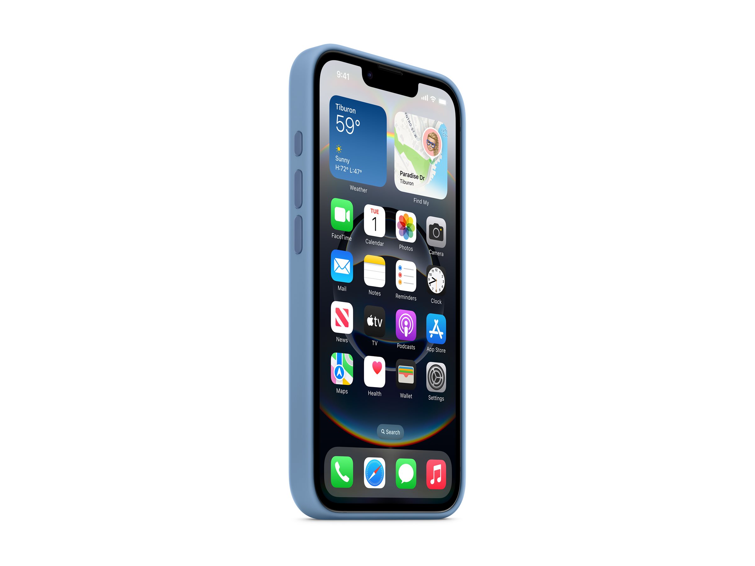 Apple iPhone 16e Silicone Case – Winter Blue | Apple - Image 2