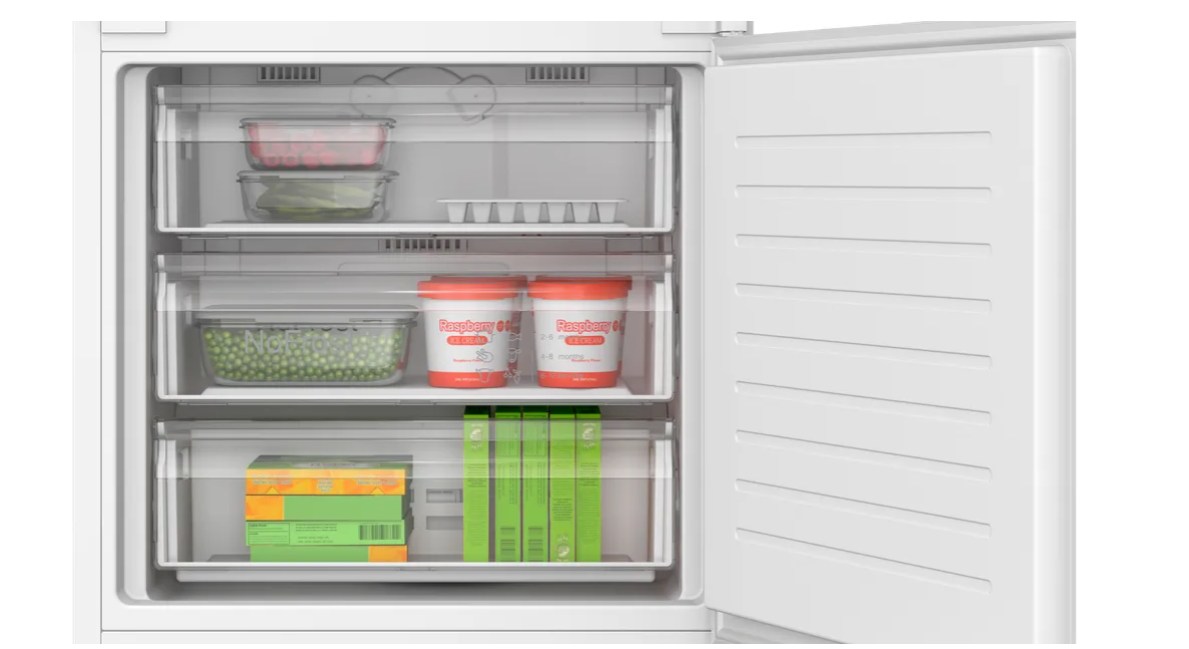 Bosch Refrigerator | KBN96VSE0 | Energy efficiency class E | Built-in | Combi | Height 193.5 cm | No Frost system | Fridge net capacity 285 L | Freezer net capacity 98 L | 34 dB | White - Image 5