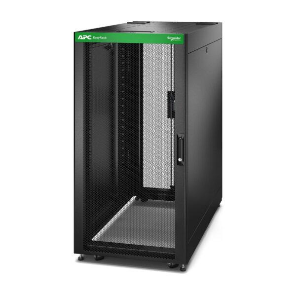 APC Easy Rack 600mm/24U/1200mm , with Roof, Side panel,castors,feet and 4 Brackets, No Bottom, black | Schneider Electric