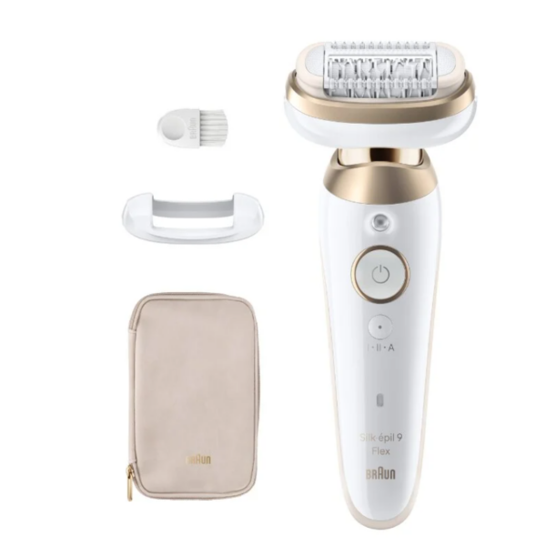 Braun Epilator | 9-011 3D Silk-epil 9 Flex | Operating time (max) 50 min | Number of power levels 2 | Wet & Dry | White/Gold