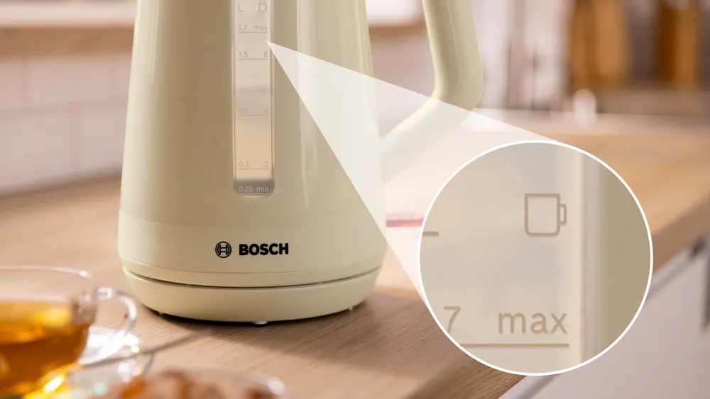 Bosch Kettle | TWK1M127 | Electric | 2400 W | 1.7 L | Plastic | Creamy - Image 3