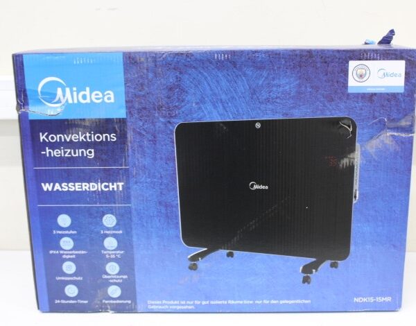 SALE OUT. Midea NDK15-15MR Convection Heater, Black | SALE OUT. Midea | Convection Heater | NDK15-15MR | Convection Heater | 1500 W | Number of power levels 3 | Black | DAMAGED PACKAGING, DENT ON THE BACK AND SCRATCHES ON EDGE | IPX4