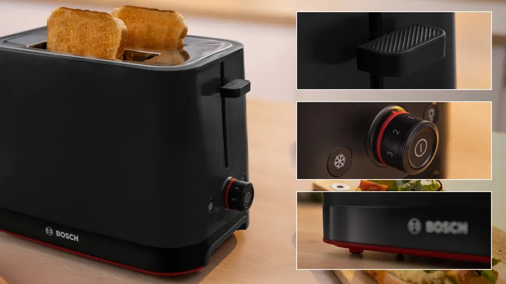 Bosch Compact Toaster | TAT3M123 MyMoment | Power 950 W | Number of slots 2 | Housing material Plastic | Black - Image 5