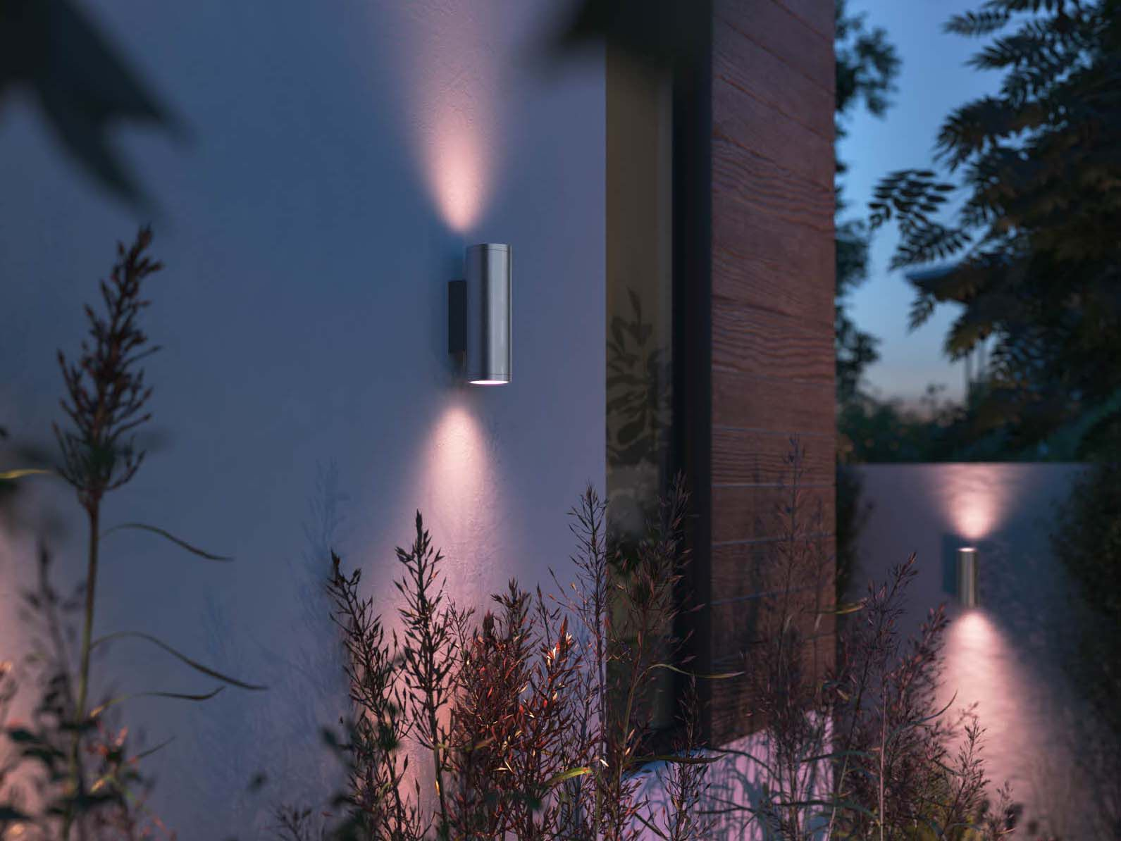 Philips Hue WCA Appear Outdoor Wall Lantern, Inox | 8 W | 2000-6500 Hue White Colour Ambiance - Image 7