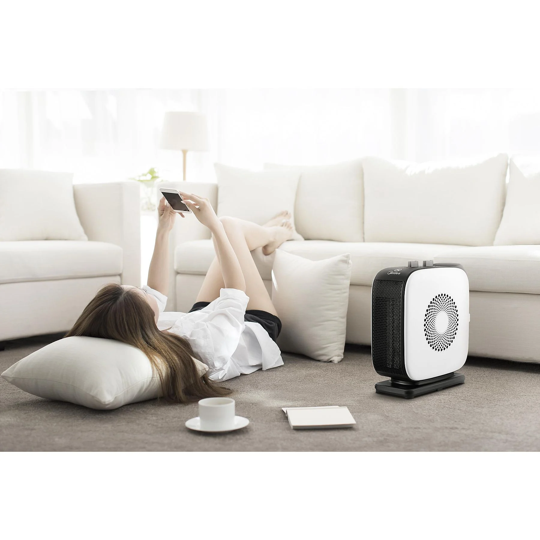 Midea Compact PTC Fan Heater | NTY15-19CA | Fan heater | 1500 W | Number of power levels 2 | Suitable for rooms up to 10 m² | White/Black - Image 7