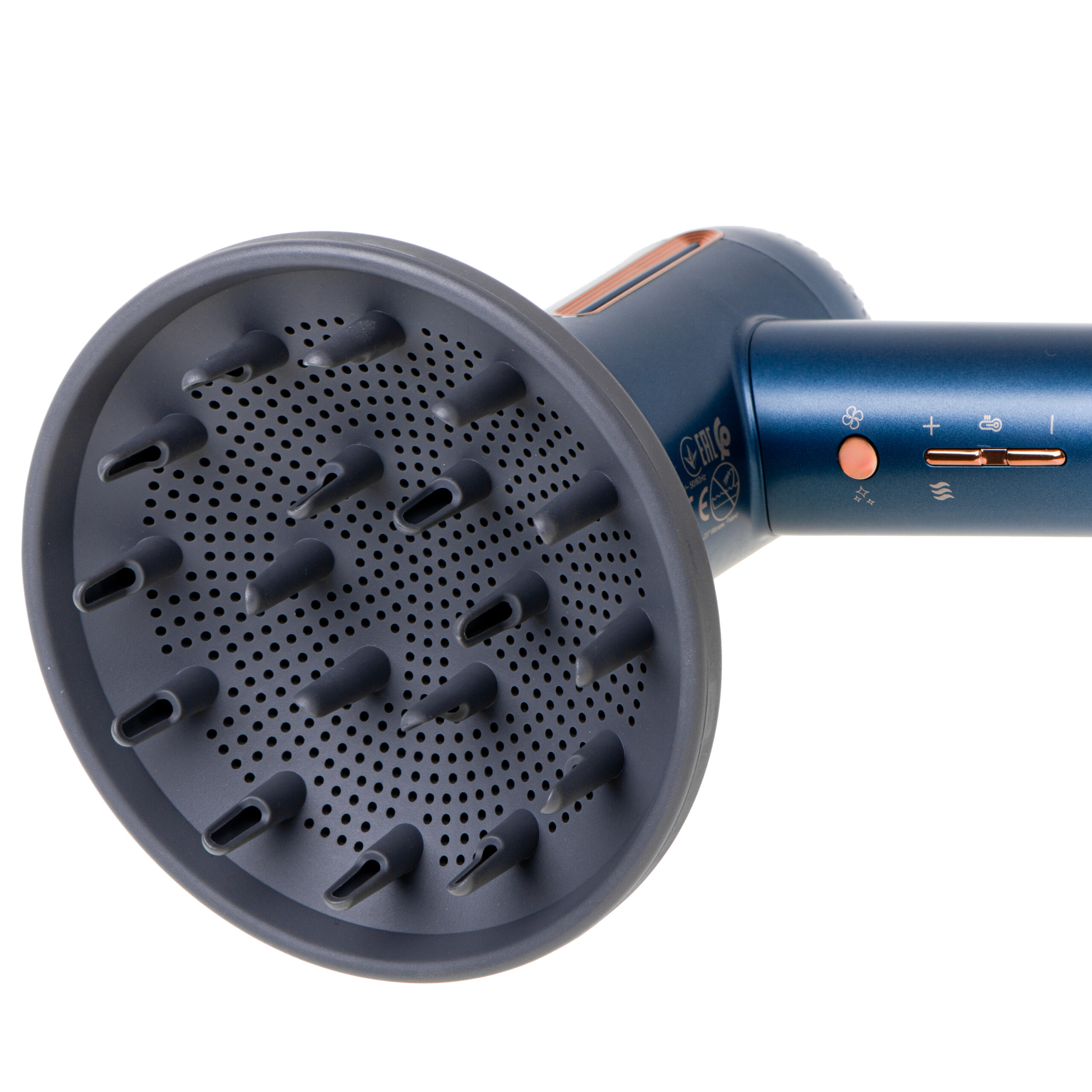 Adler Hair Dryer | AD 2271 SUPERSPEED | 1500 W | Number of temperature settings 6 | Ionic function | Diffuser nozzle | Blue - Image 4