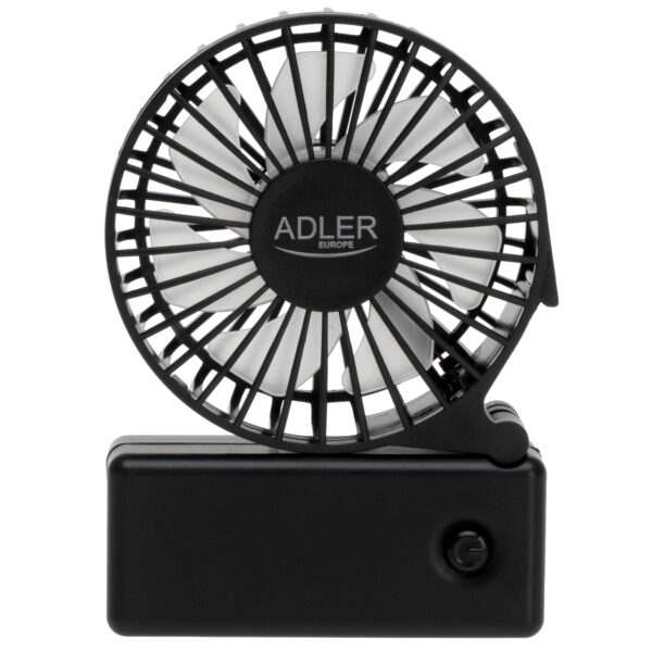 Adler Foldable mini fan | AD 7336 | Desk fan | Black | Diameter 6.5 cm | Number of speeds 1