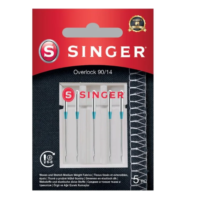 Singer | Overlock Needle 90/14 5PK, 5 pcs