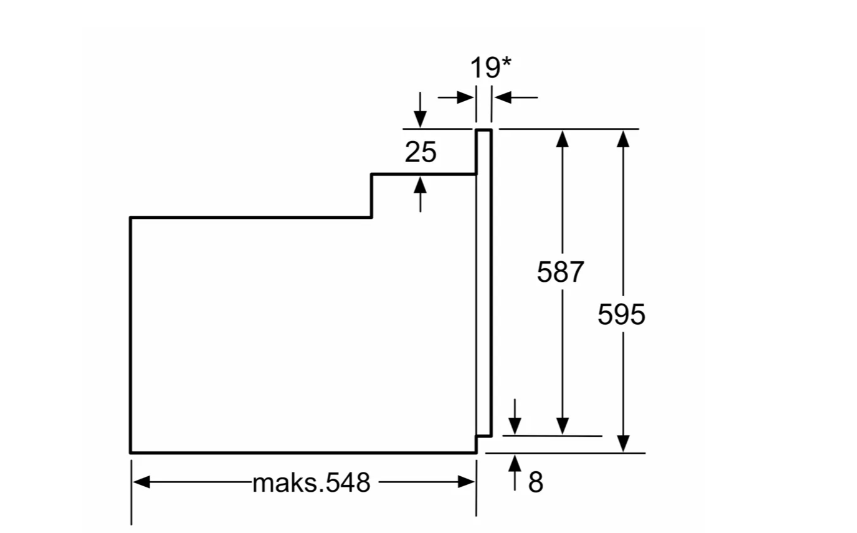 Bosch | Oven | HBF133BA0 | 66 L | Electric | EcoClean | Knobs | Height 59.5 cm | Width 59.4 cm | Black - Image 3