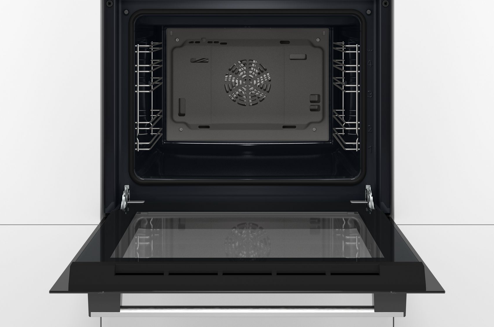 Bosch | Oven | HBF133BA0 | 66 L | Electric | EcoClean | Knobs | Height 59.5 cm | Width 59.4 cm | Black - Image 4