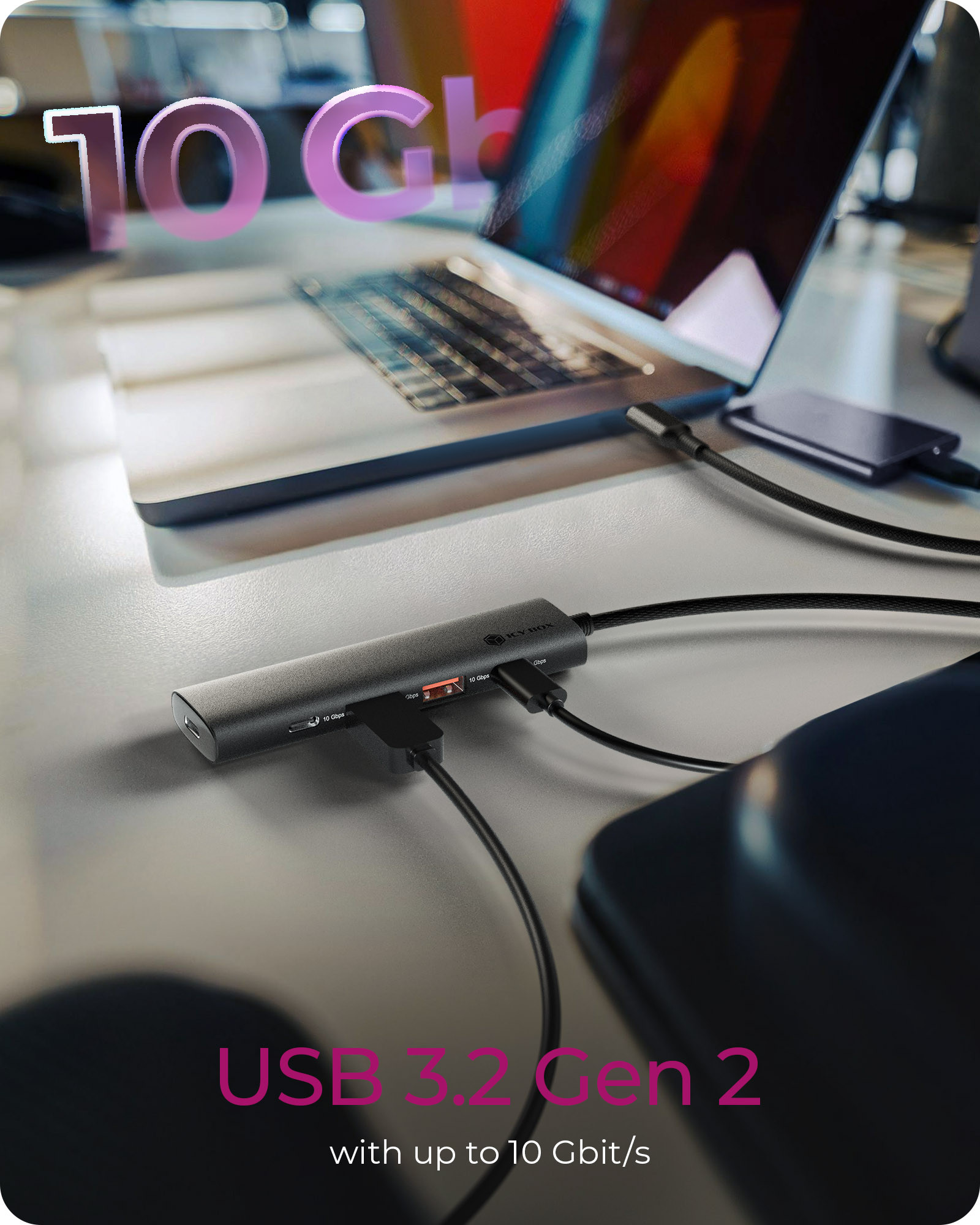 Raidsonic | 4-Port USB 3.2 Gen 2 Hub with Power Delivery | IB-HUB1437-CPD - Image 6