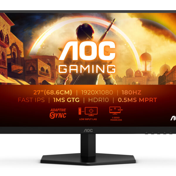 AOC | 27G42E | 27 " | IPS | FHD | 16:9 | 180 Hz | 1 ms | 1920 x 1080 pixels | 300 cd/m² | HDMI ports quantity 1 | Black