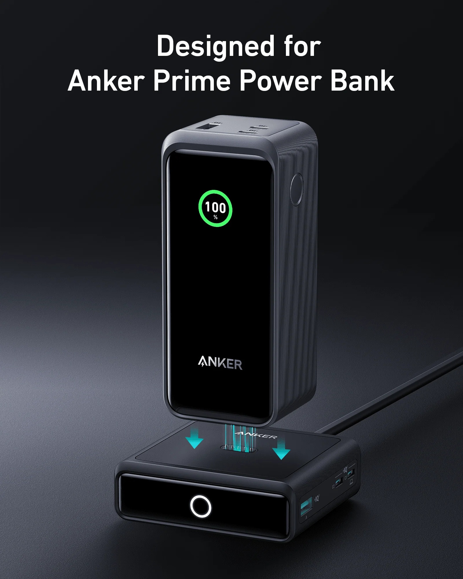 Anker Prime Charging Base for Power Bank, 100W | A1902311 | Black - Image 2
