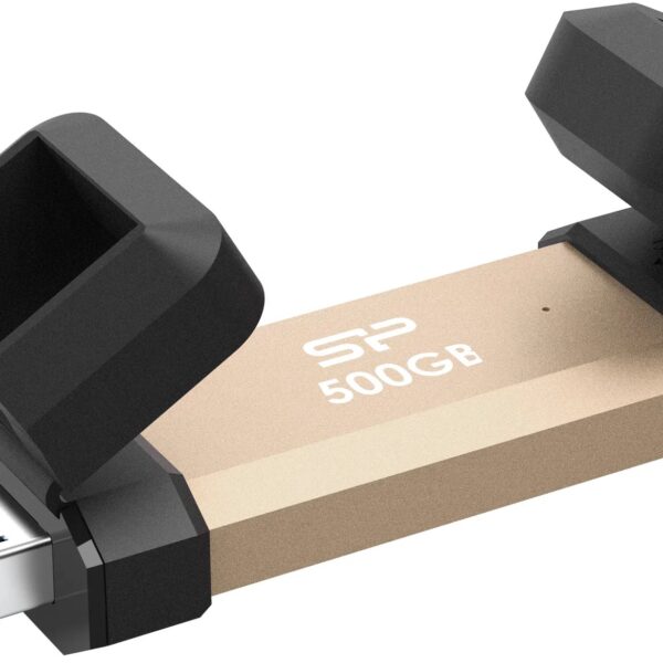 Silicon Power DS72 | 500 GB | USB Type-A/USB Type-C 3.2 Gen 2 | Gold
