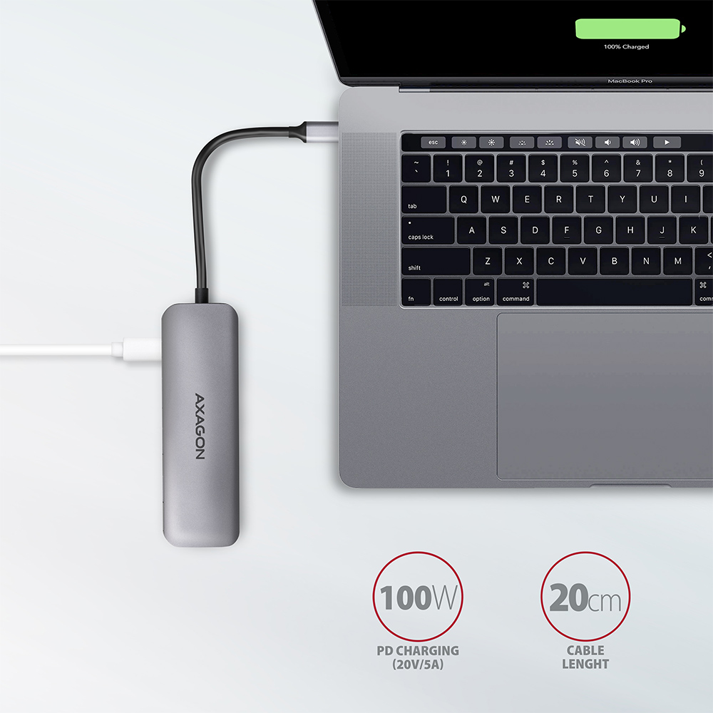 AXAGON SuperSpeed USB-C COMBO 5in1 Hub | HMC-5 - Image 6