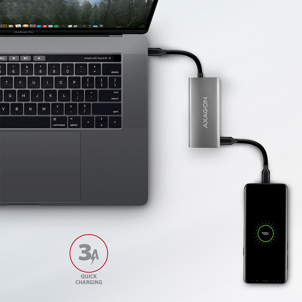 AXAGON SuperSpeed USB-C 10 Gbps SPEEDSTER 4 Hub | HMC-4G2 - Image 7