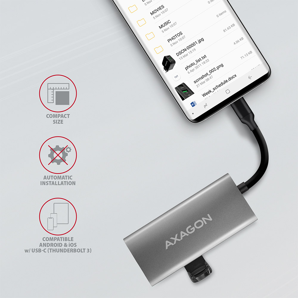 AXAGON SuperSpeed USB-C 10 Gbps SPEEDSTER 4 Hub | HMC-4G2 - Image 9