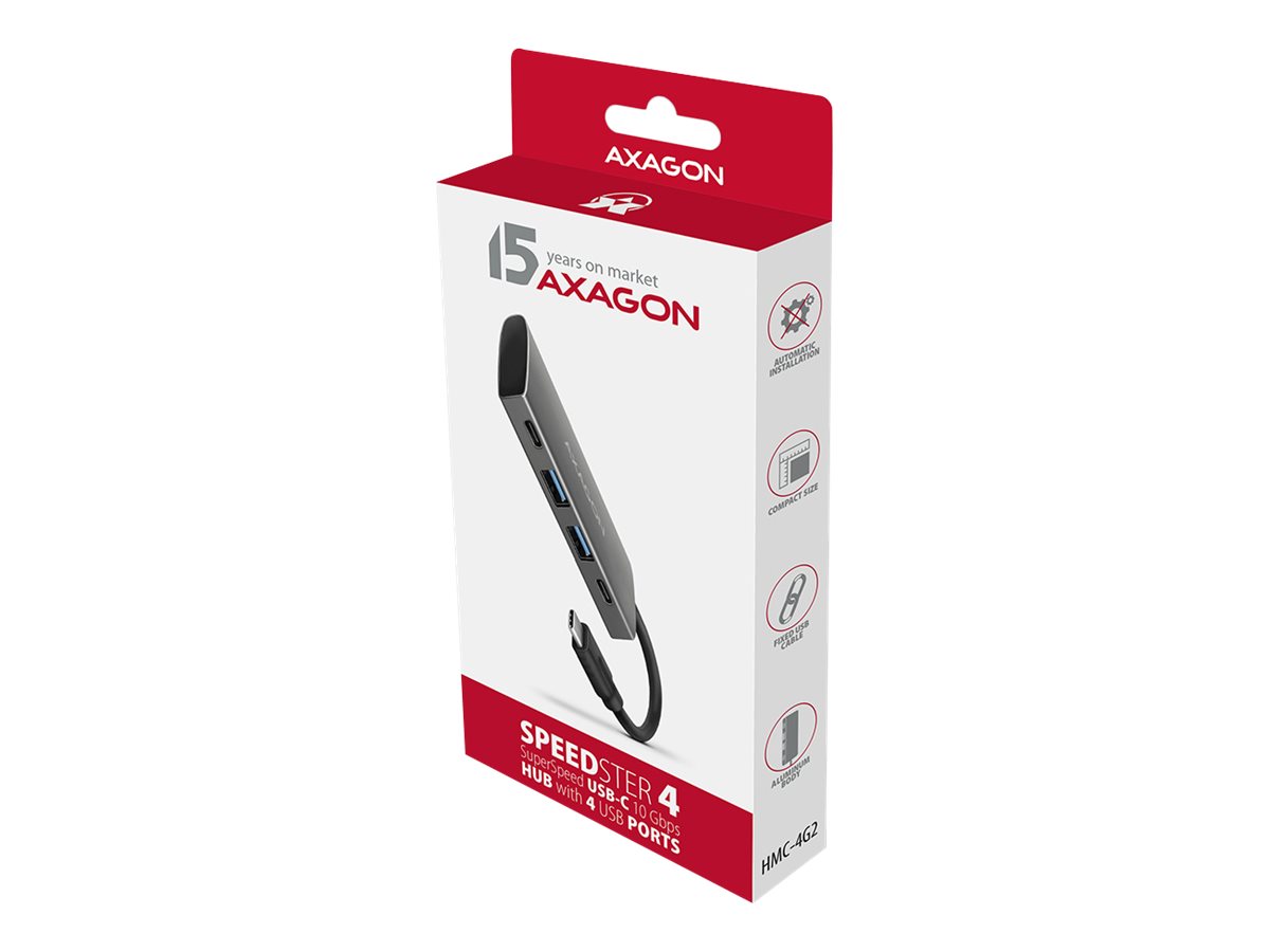 AXAGON SuperSpeed USB-C 10 Gbps SPEEDSTER 4 Hub | HMC-4G2 - Image 12