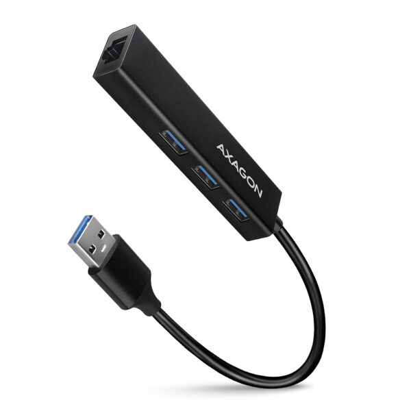 AXAGON SuperSpeed USB-A Hub and Gigabit LAN | HMA-GL3A