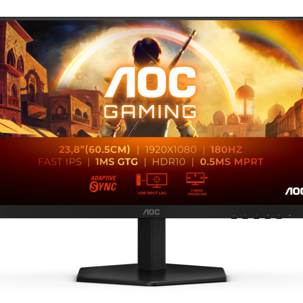 AOC | 24G42E | 24 " | IPS | FHD | 16:9 | 180 Hz | 1 ms | 1920 x 1080 pixels | 300 cd/m² | HDMI ports quantity 1 | Black