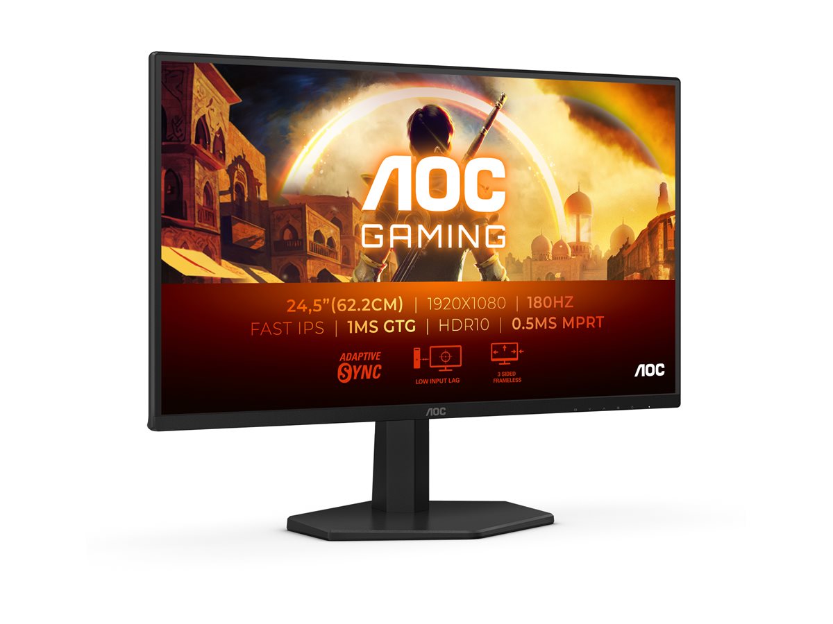 AOC | 25G42E | 25 " | IPS | FHD | 16:9 | 180 Hz | 1 ms | 1920 x 1080 pixels | 300 cd/m² | HDMI ports quantity 1 | Black - Image 5