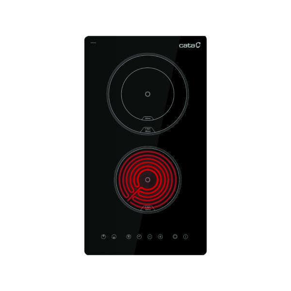 CATA Hob | TD 3002 BK | Vitroceramic | Number of burners/cooking zones 2 | Touch | Timer | Black