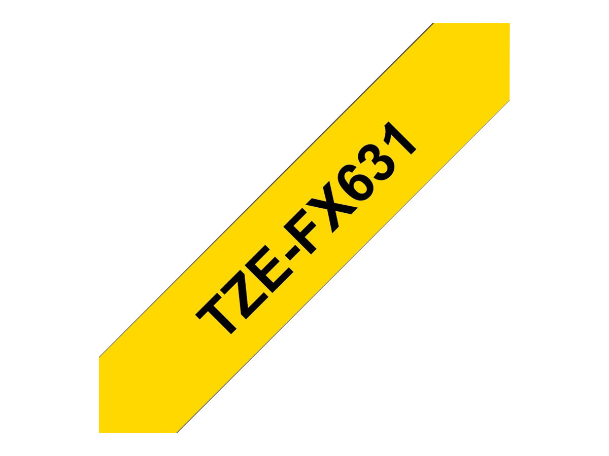Brother | TZe-FX631 Flexible ID Laminated Tape | Black on Yellow | TZe | 8 m | 1.2 cm - Image 12