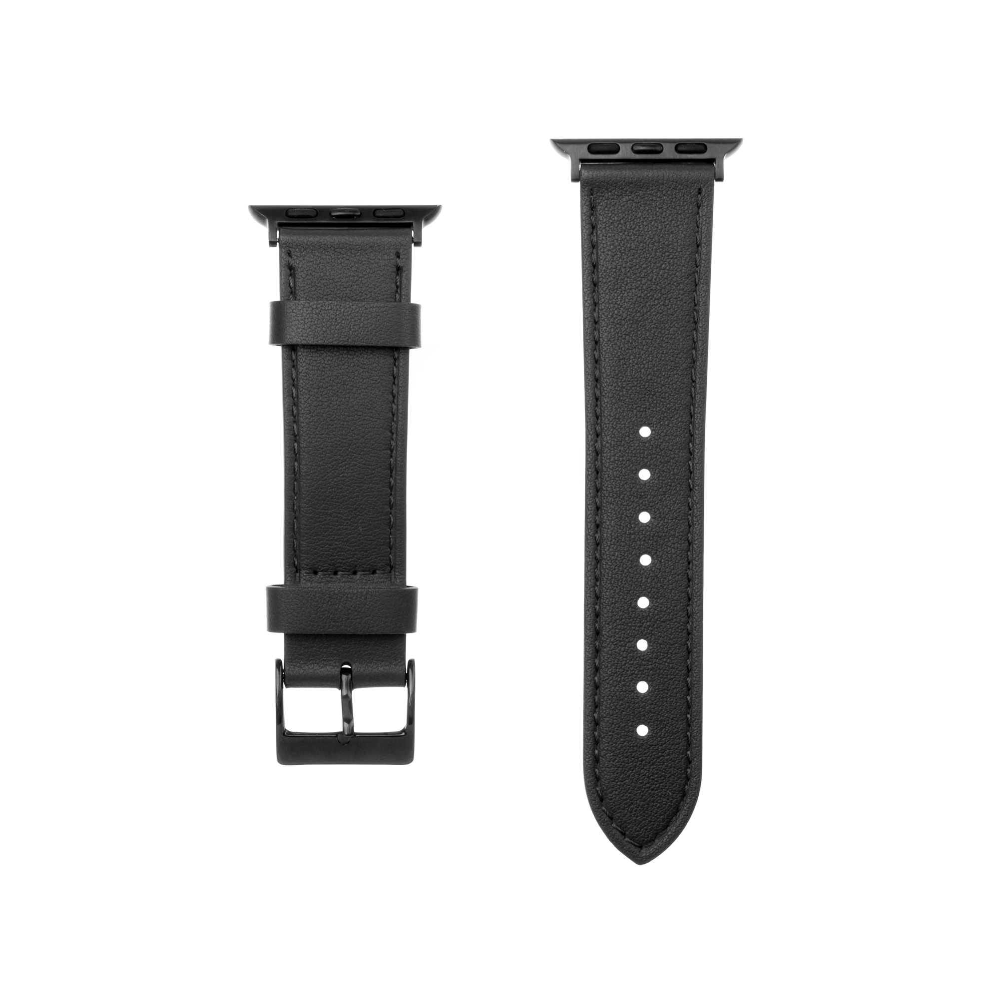 Fixed | Strap for Apple Watch 42/44/45/46/49mm | Black | Leather - Image 2