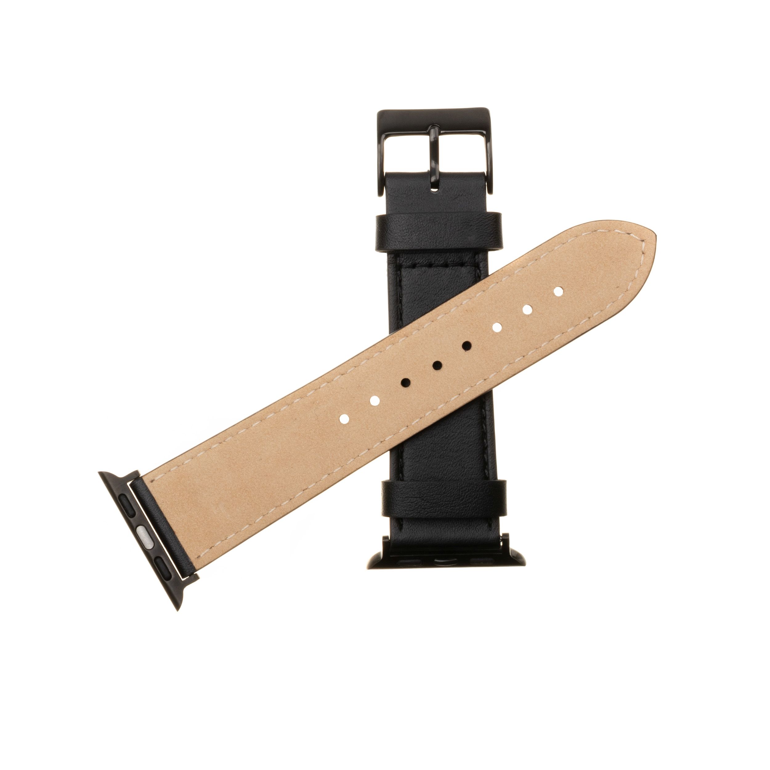 Fixed | Strap for Apple Watch 42/44/45/46/49mm | Black | Leather - Image 3