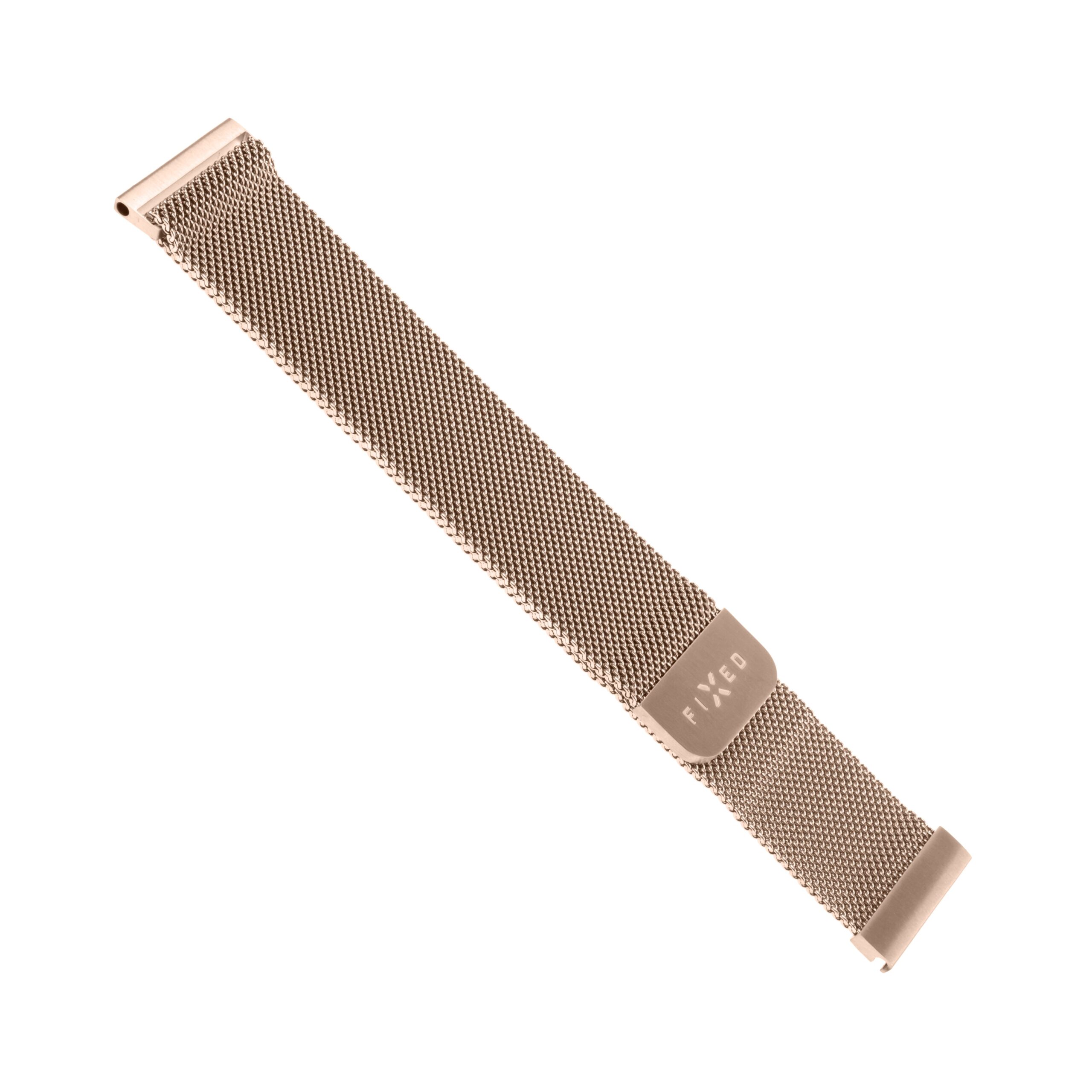 Fixed | Mesh Strap with Quick Release 20mm for Smartwatch | Rose gold - Image 2