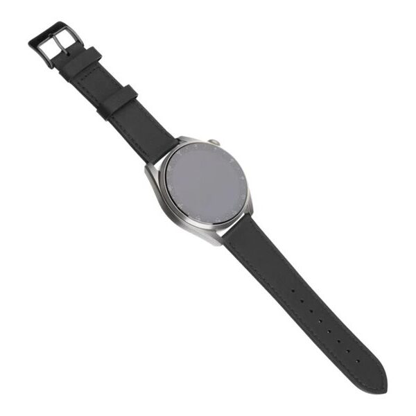 Fixed | Leather Strap with Quick Release 20mm for Smartwatch | Black