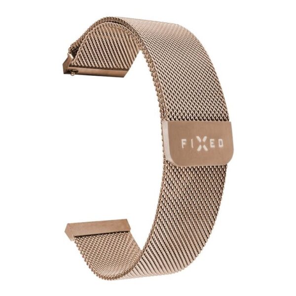 Fixed | Mesh Strap with Quick Release 22mm for Smartwatch | Rose gold
