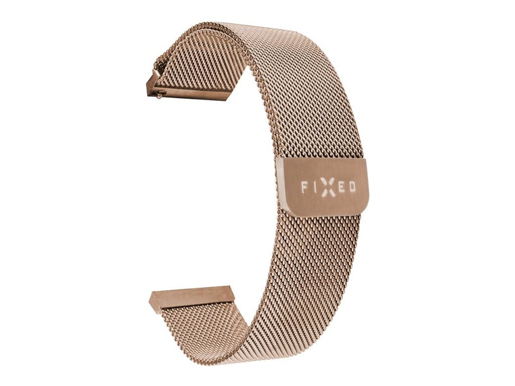 Fixed | Mesh Strap with Quick Release 22mm for Smartwatch | Rose gold