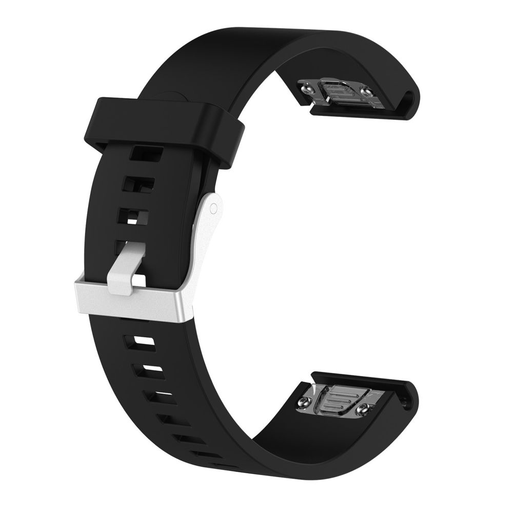Fixed | Silicone Strap for Garmin QuickFit 20mm | Black - Image 2